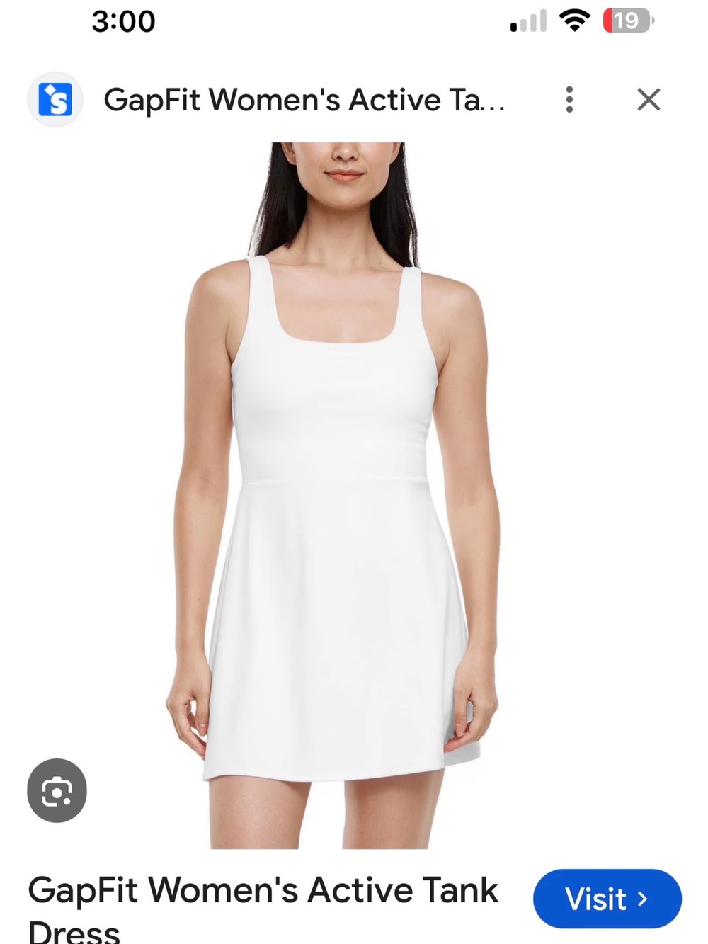 GAP White Active Tank Mini Dress